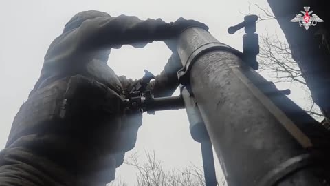 🇷🇺 ⚔️ The 120mm mortar of the "Southern" troop group destroyed the enemy's UAV control point