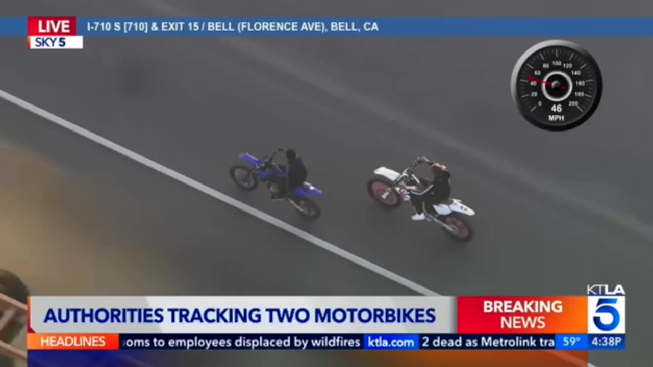 LAPD and CHP Pursuit of A Gang Of Bikers Ended Up With No Apprehensions or Arrests