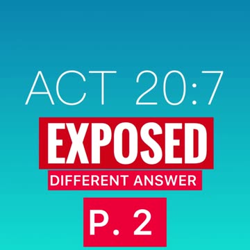 @chrismindanao, Act 20:7 No Proof At All!! (DIFFERENT ANSWER)