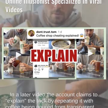 Fact Check: Video Of Starbucks Coffee Cup 'Scam' Was Created By Online Viral Video Illusionist
