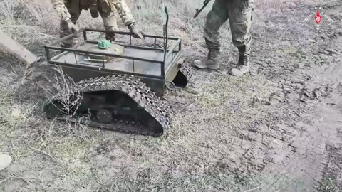 In Video: Russian Army Blows Up Ukrainian Fortifications With Ground Drones