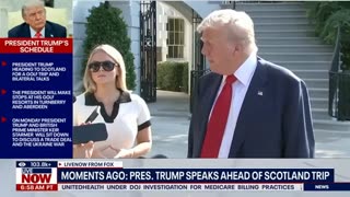Trump Speaks To Reporters As He Begins Scotland Visit