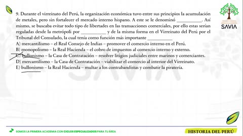 SAVIA REPASO 2025 - 2 | Semana 08 | H. del Perú
