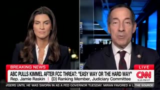 Raskin compared Trump to King George over Kimmel getting fired.