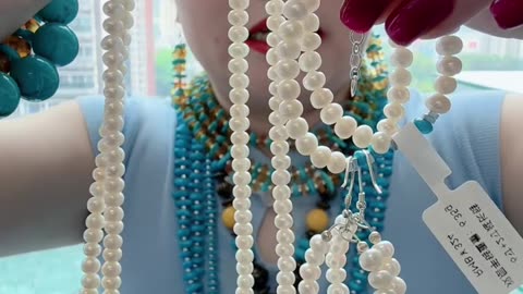 250530-9 Turquoise & Pearl Set: Wear the Deep-Sea Mystery