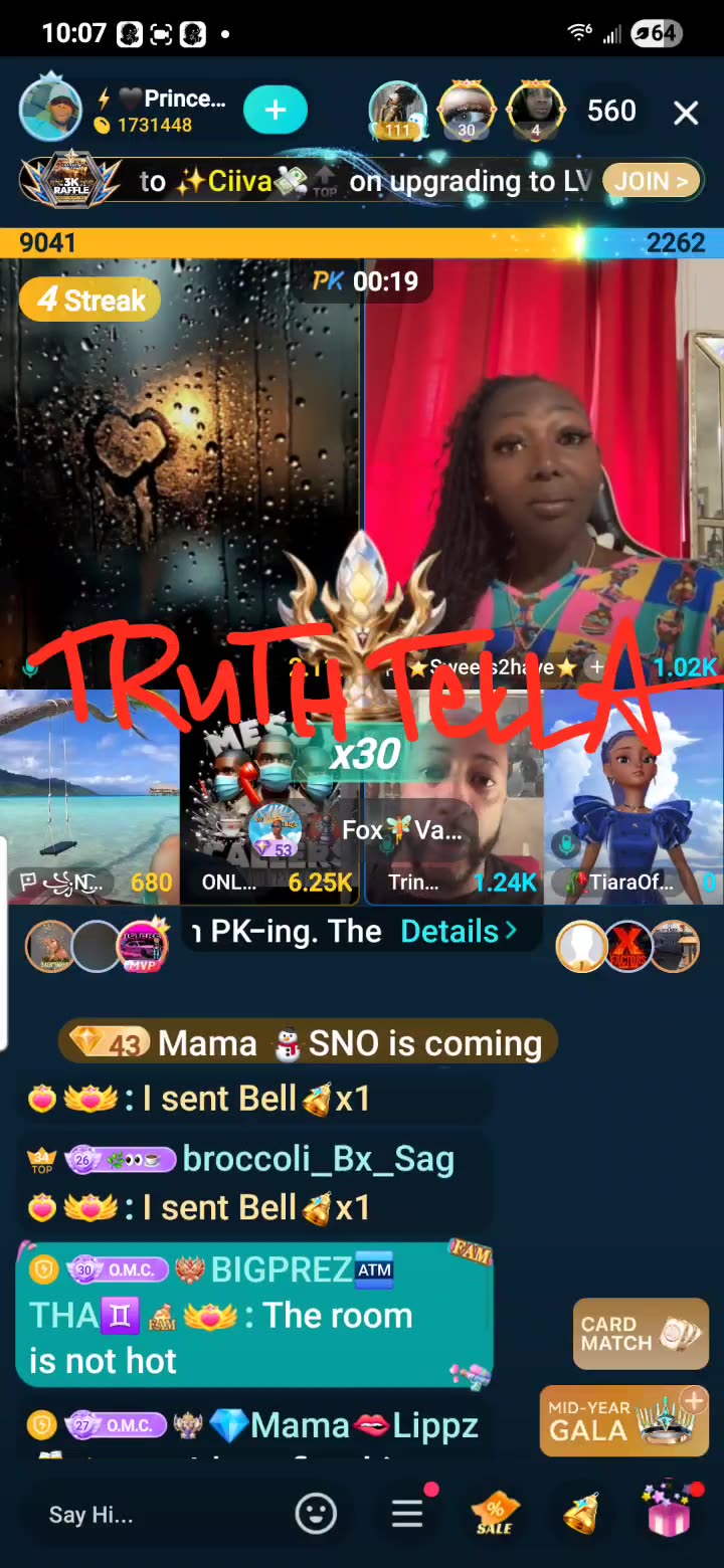 PRINCEJAY SUNDAY MORNING TEAM PK WITH MESSY CALLER, TIARA OFFICIAL, SWEETS2HAVE, NONY & TRINA B PT. 1