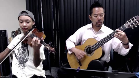 Dos Oruguitas for Violin and Guitar Practice session