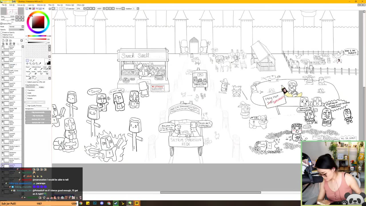 [8/21/22] Chill Drawing Strehm, Working on Potasteros~