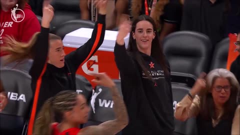 😂 Caitlin Clark CHALLENGES play with 1 min left in WNBA All-Star Game | A'ja Wilson, Sabrina Ionescu
