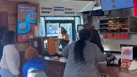 Popeye 🍗 employee Fights Nigger Bitch