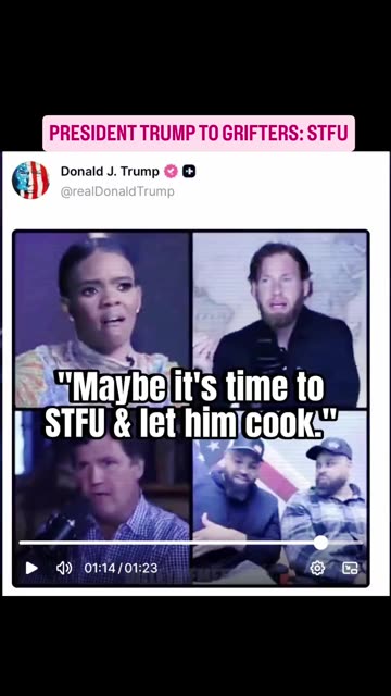 PRESIDENT TRUMP TO GRIFTERS: STFU