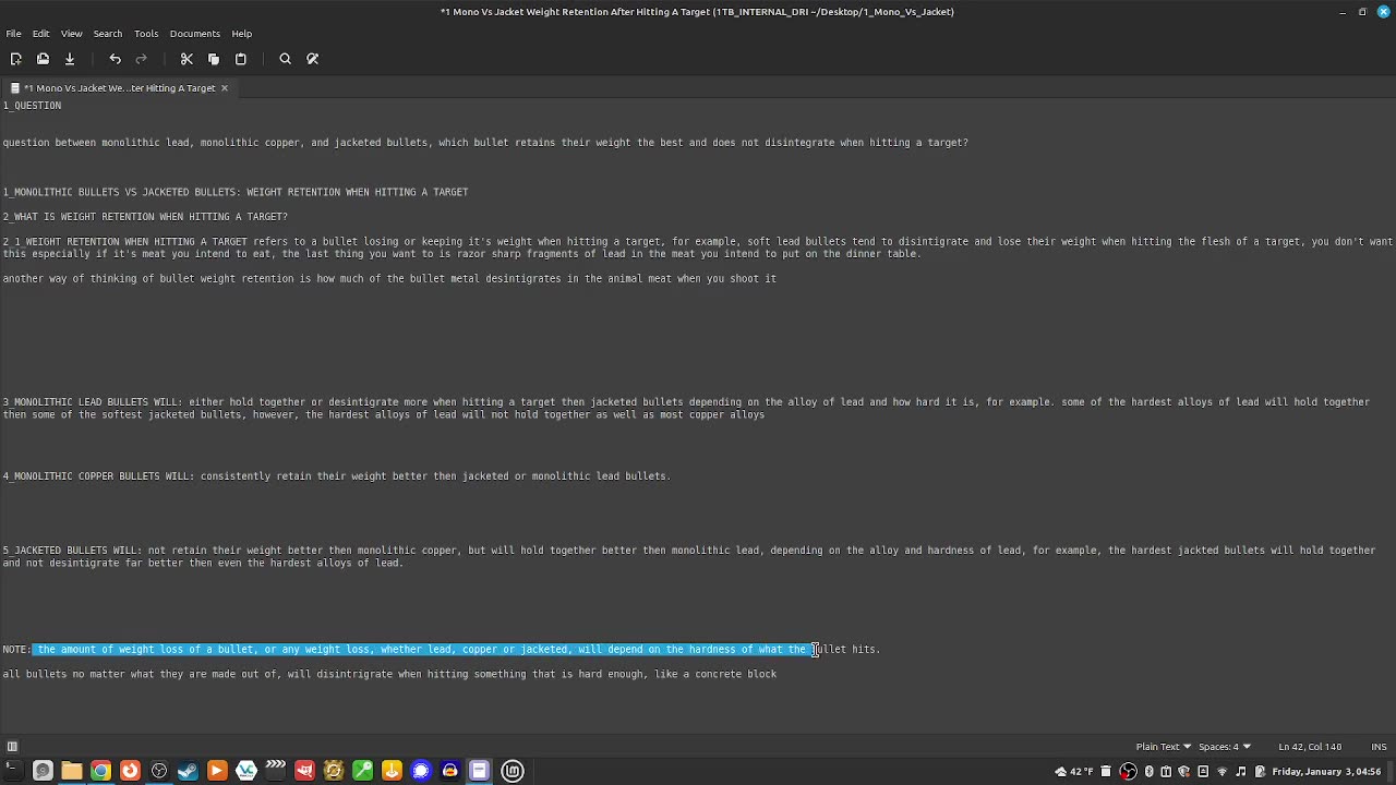 80_Mono Vs Jacket Weight Retention After Hitting A Target