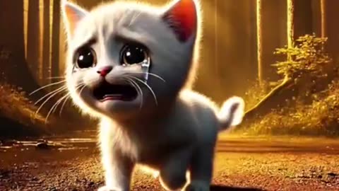 A CAT RUN TO SAFE - CAT IN DANGER