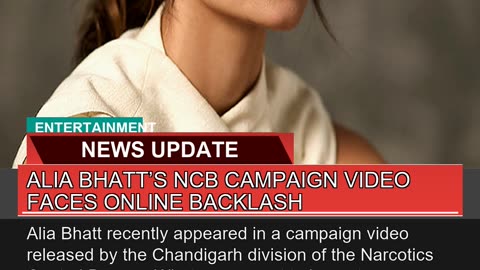 Alia Bhatts Ncb Campaign Video Faces Online Backl