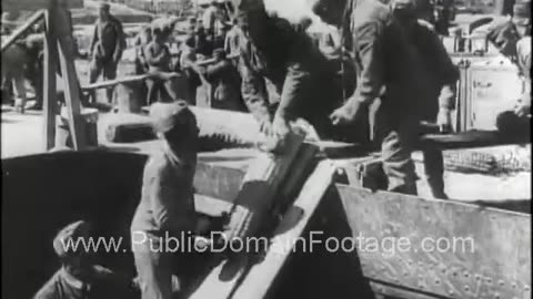 Captured German World War Two Newsreel 15 - Nazi soldiers www.PublicDomainFootage.com
