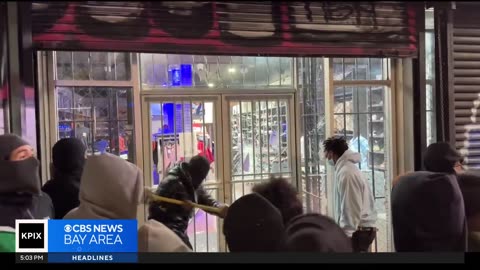 NEW: Car set on fire, store looted after ICE protest in Oakland, California.