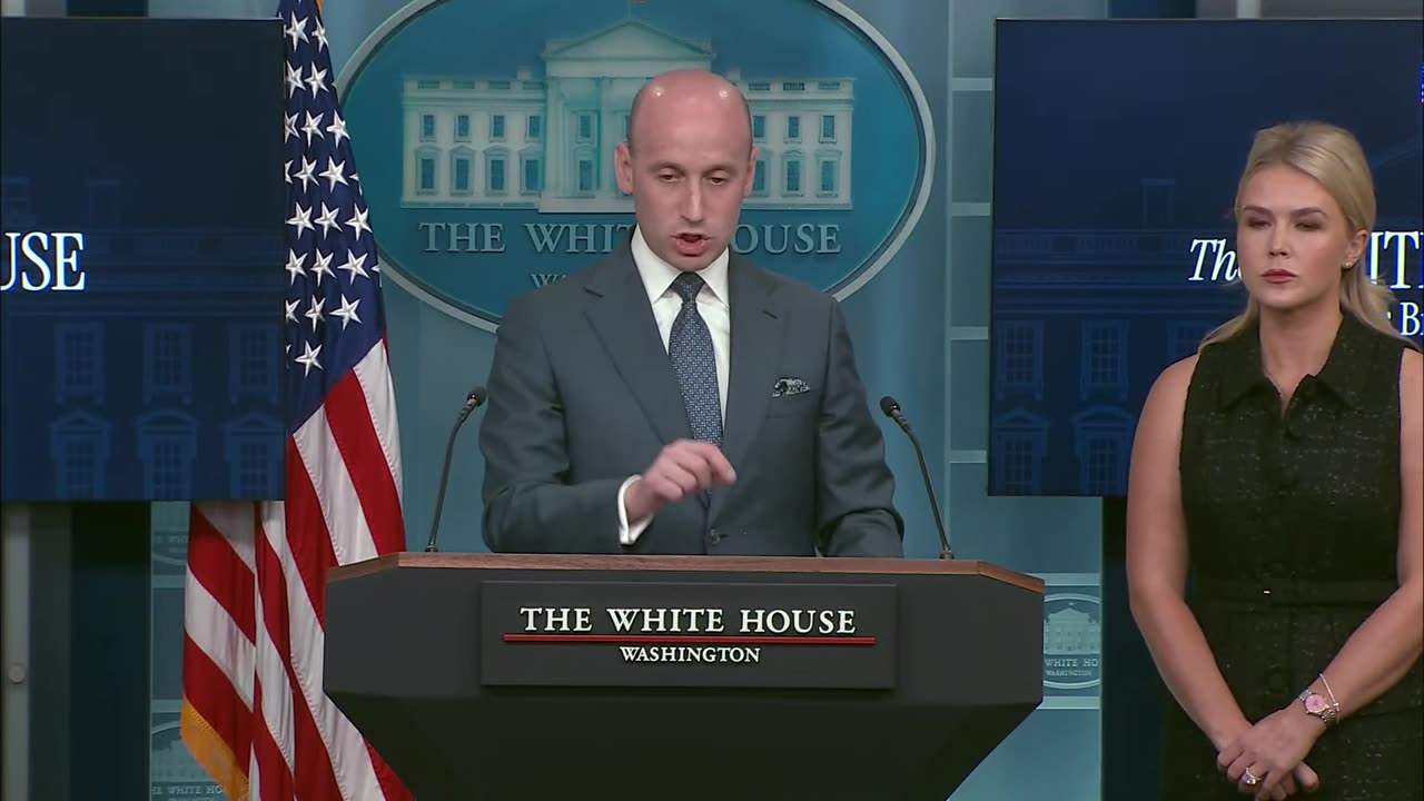 Press Secretary Karoline Leavitt and Stephen Miller Brief Members of the Media, May 01, 2025