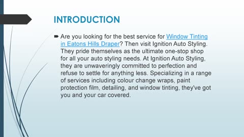 Best Window Tinting in Eatons Hills Draper
