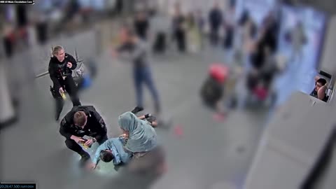 Bodycam footage of alleged assault on police at Manchester Airport shown to jury