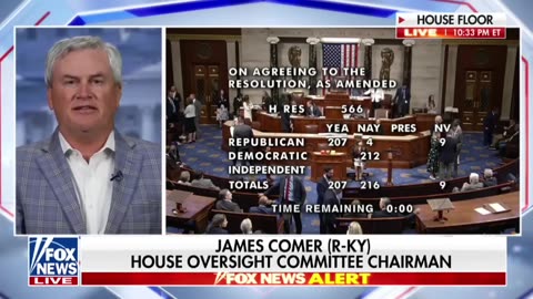 James Comer hopes for a "big, beautiful" victory tonight.