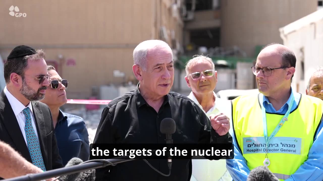 Netanyahu visita Beer Sheva tras el ataque con misil balístico de Irán contra el Hospital Soroka