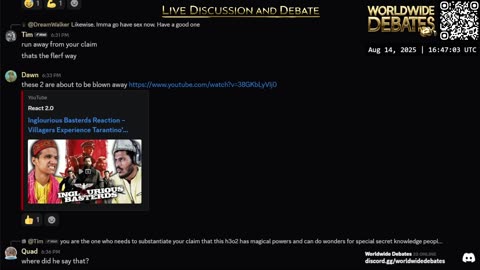 0017 - Worldwide Debates LIVE - YouTube/Rumble/Twitch/Kick