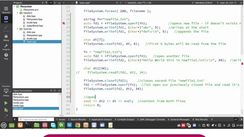 Student Work(Project)|COP4634 Project 4–File System with Free-Space Management Video|UWF