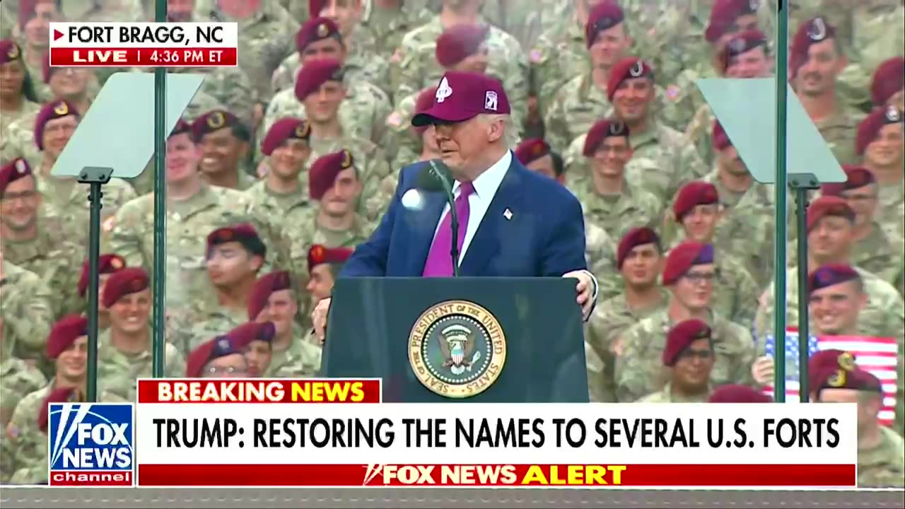Trump prompts Army troops to boo media and cheer for 'Robert E. Lee'