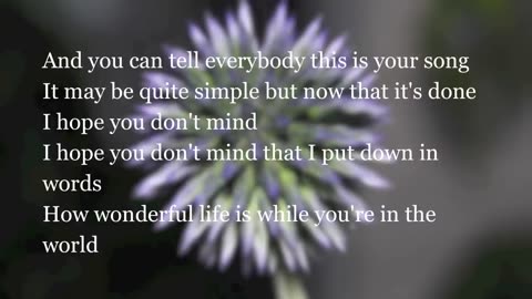 Elton John - Your Song - Lyrics - HD