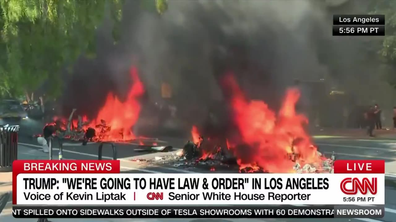 LA rioters destroy two self-driving vehicles