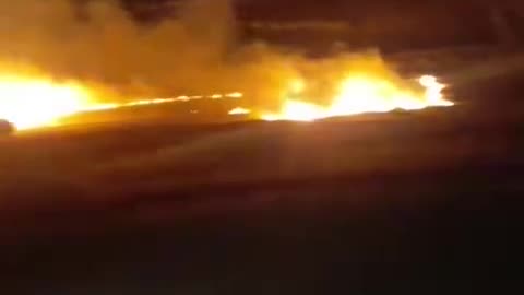 Fire in Irbid, Jordan after Iranian drone downed