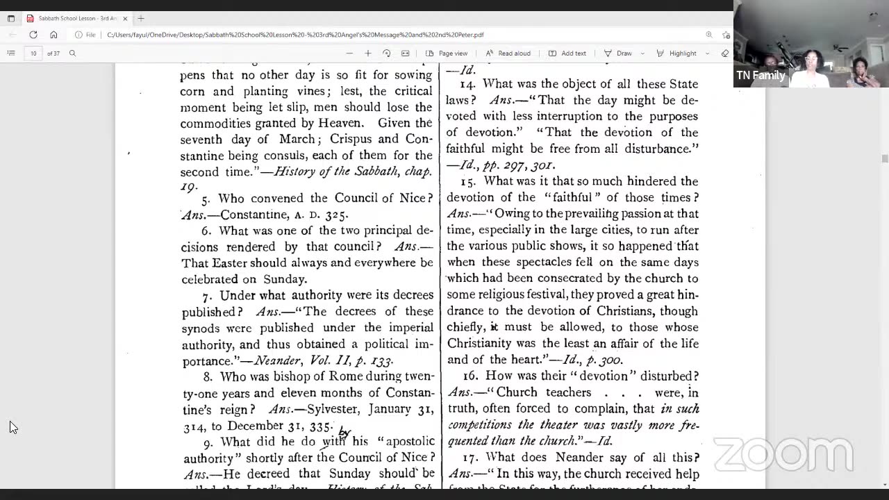 Sabbath School This Week - The Development of the Beast Concluded (Cont.)