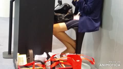 Shoes off...bare feet!