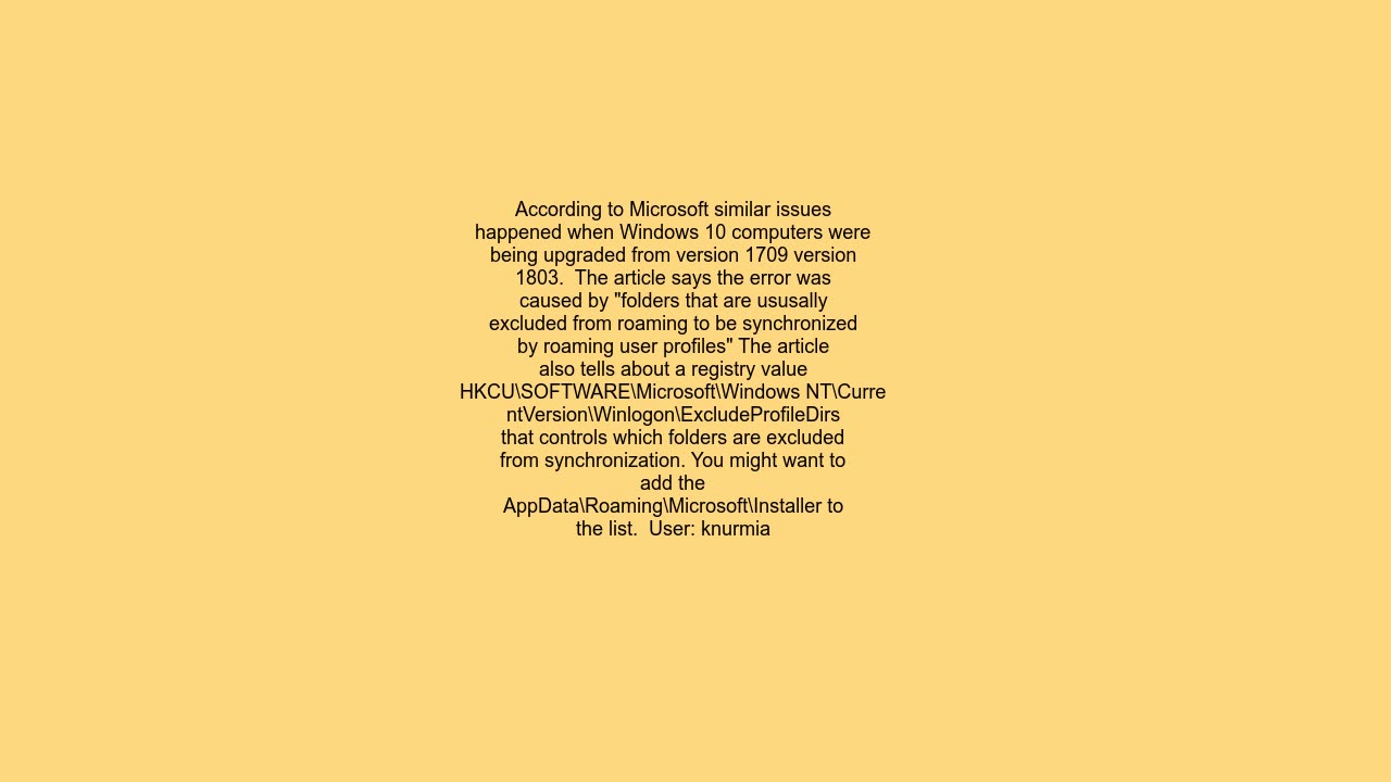 Active Directory roaming profile permission issue on folder CUsers&lt;user&gt;AppDataRoamingMicroso