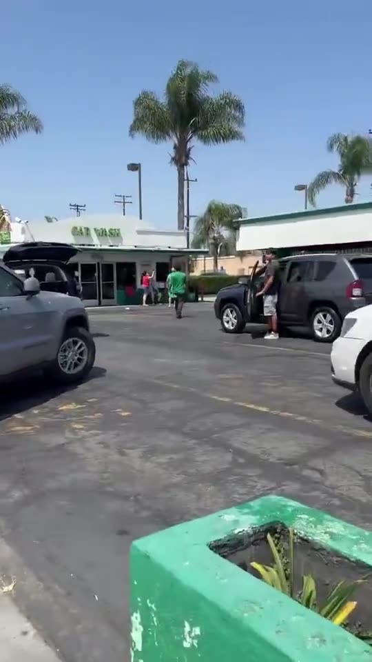 ICE agents conducted a raid in front of a Dollar Tree in Los Angeles.