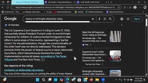 HUGE Trump Win On Ending Birthright Citizenship