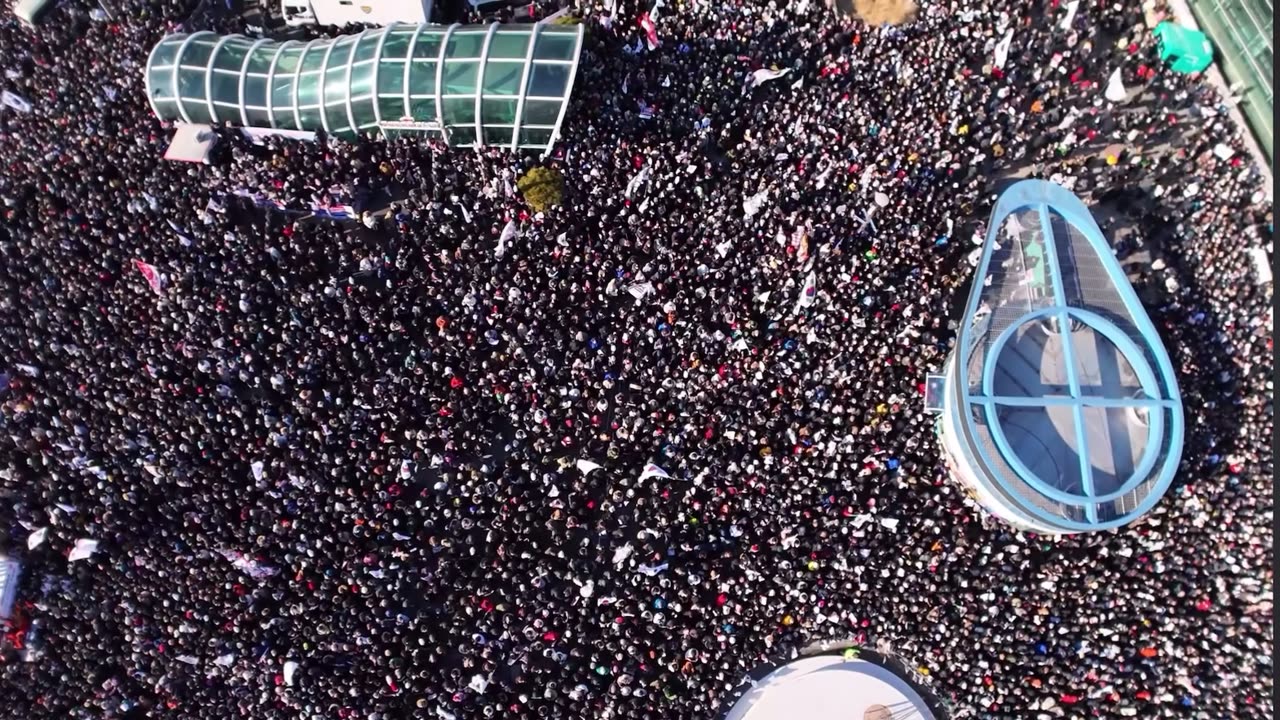 2월 8일 대구 (동대구역) 탄핵 반대집회 드론영상
