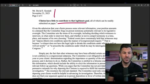 Bill and Hillary WARNED to Appear in Congress or ELSE!!