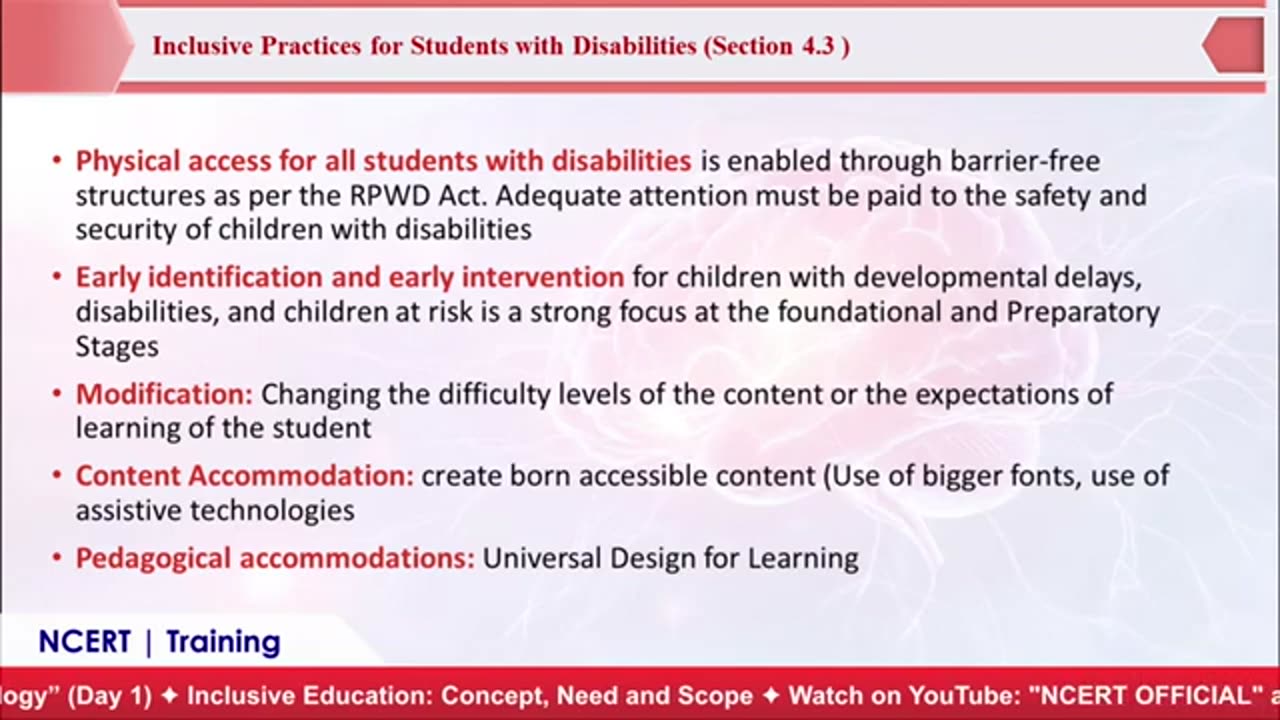 Day 1: Inclusive Education: Concept, Need and Scope