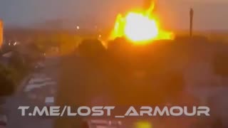 Incredible Shot of Four Cruise Missiles Hitting Lutsk
