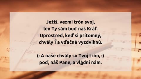 Ježiš, vezmi trón svoj
