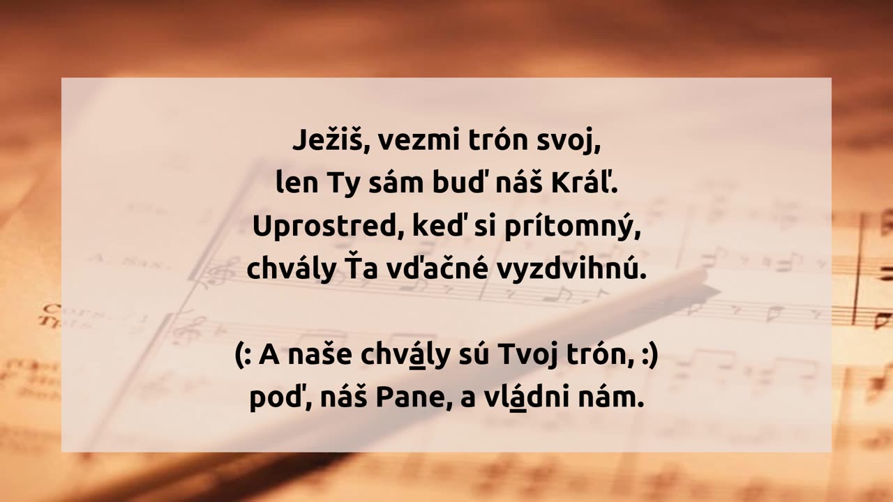 Ježiš, vezmi trón svoj