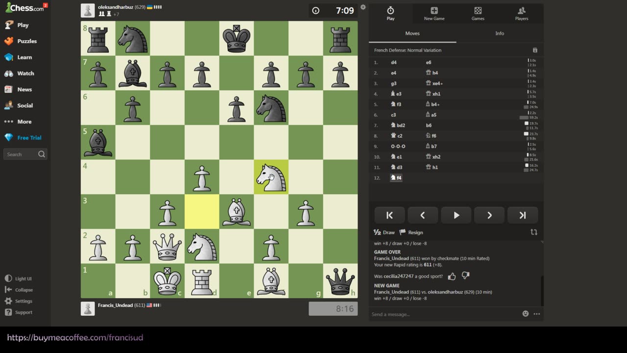 Derping with chess at chess.com again