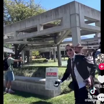 Suspicious character at Charlie Kirk shooting.