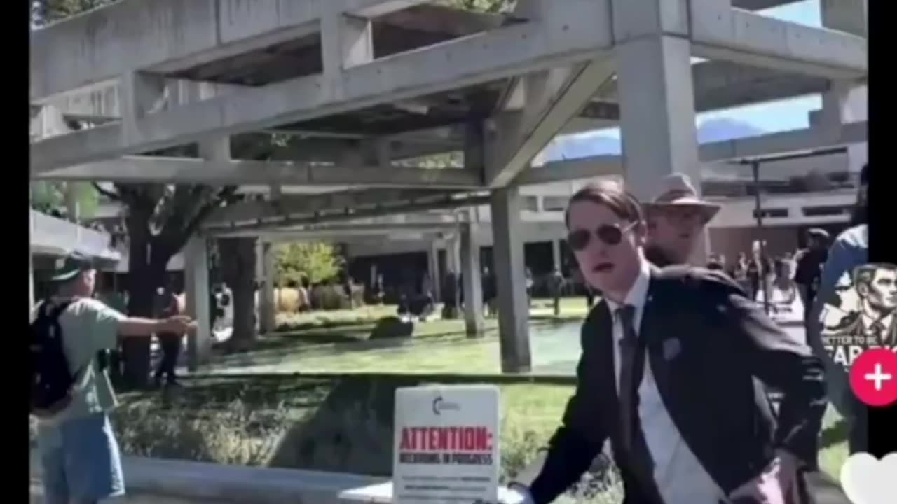 Suspicious character at Charlie Kirk shooting.