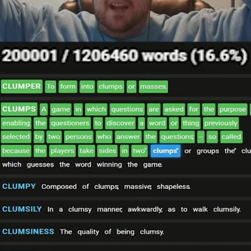 Reached 200k Words! (Reading entire Dictionary)