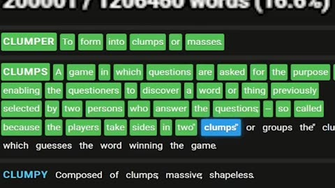 Reached 200k Words! (Reading entire Dictionary)