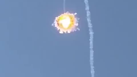 Footage posted to social media shows the interception of an Iranian drone over