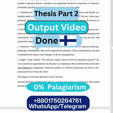 Student Work (Thesis) | part 2 IoT Privacy & Security Research | Tampere University, Finland