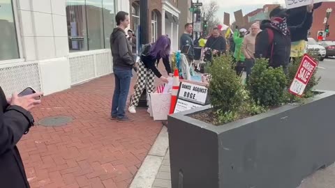 Paid Democrat Anti-Tesla Protestors